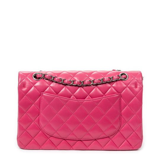 Chanel Classic Double Flap 26 en Rosa Piel de becerro - Image 5