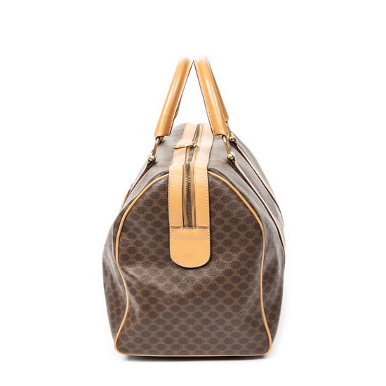 Celine Vintage Medium Travel Boston  en Marrón/Beige Lona recubierta - Image 3