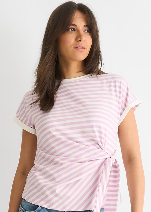 Top lila de rayas elásticas - Image 2