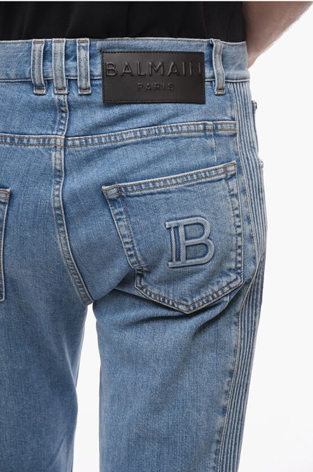 Vaqueros Tapered Fit con detalles en los laterales 17cm en Azul - Image 3