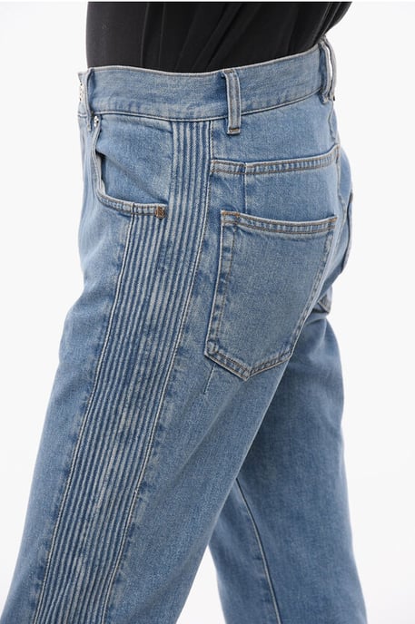 Vaqueros Tapered Fit con detalles en los laterales 17cm en Azul - Image 4