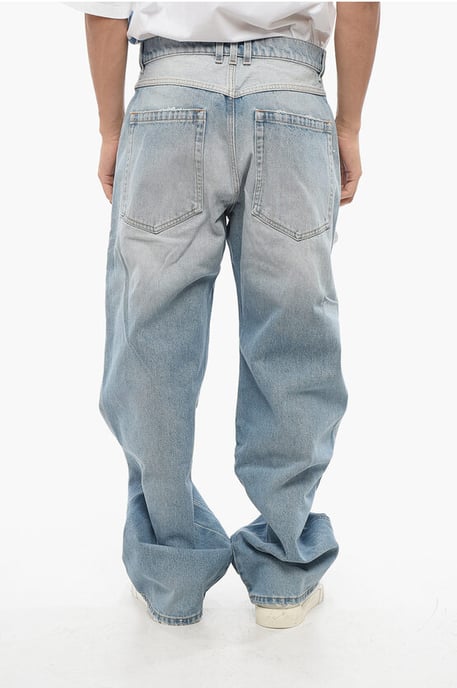 Vaqueros holgados con detalles en contraste de 26 cm en azul - Image 2
