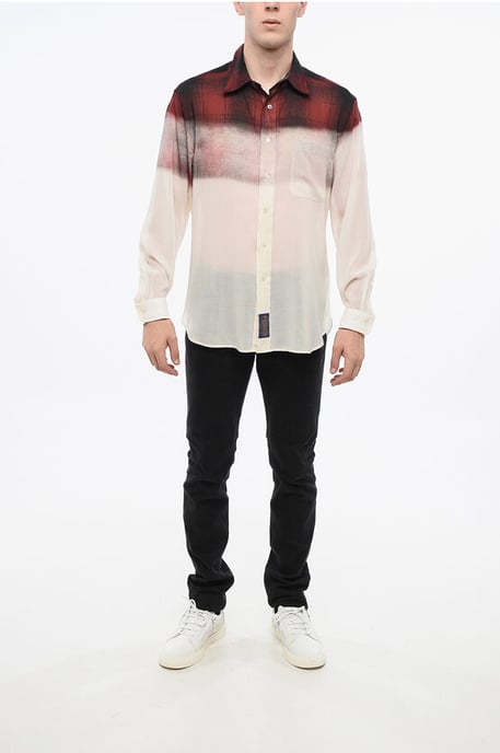 Camisa informal de lana con efecto degradado MM1 MM10 en multicolor - Image 4