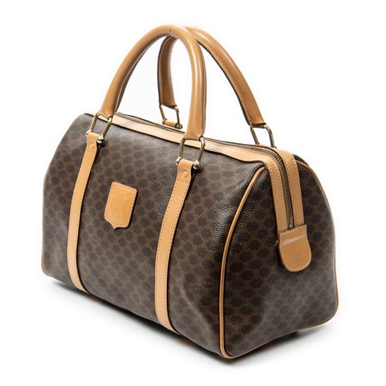 Celine Vintage Small Boston  en Beige/Marrón Lona recubierta - Image 2