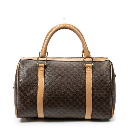 Celine Vintage Small Boston  en Beige/Marrón Lona recubierta - Image 5
