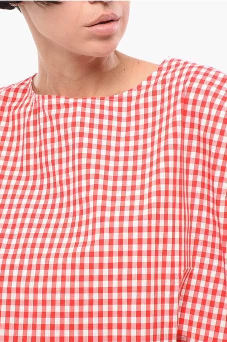 Blusa de cuadros Buffalo de dos tonos en blanco y rojo - Image 3