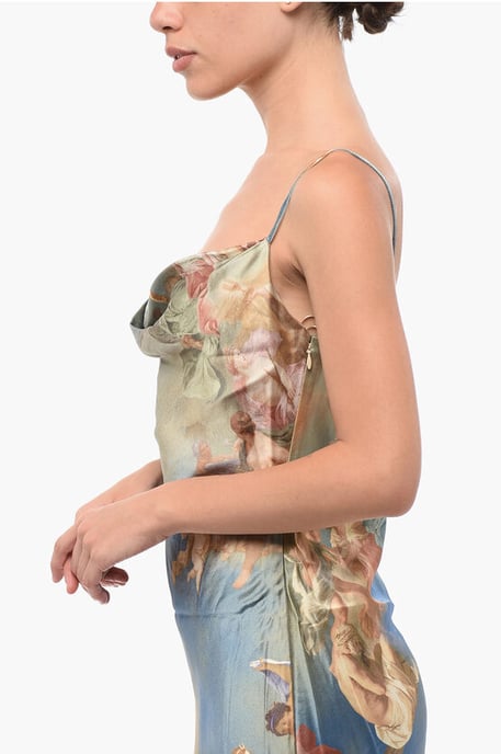 Minivestido de satén estampado multicolor - Image 3