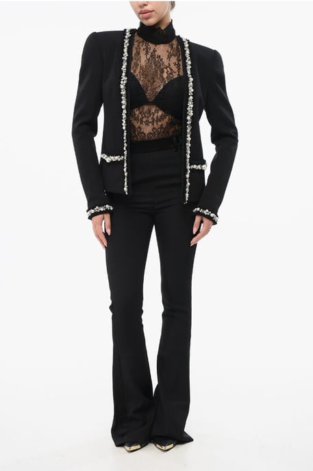Balzer sin cuello con perlas decorativas en negro - Image 4