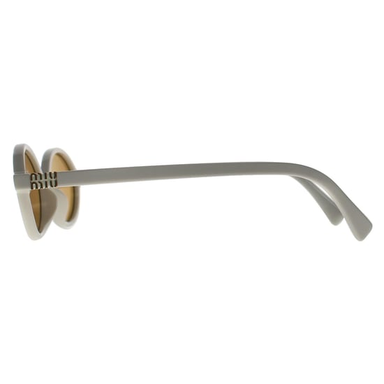 Miu Miu Naranja Blanco Ovalado para Mujer con Espejo Interno Plateado MU04ZS - Image 3
