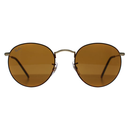 Ray-Ban Redondas Unisex Habana Mate Sobre Oro Mate Marrón Metal Redondo 3447 - Image 1