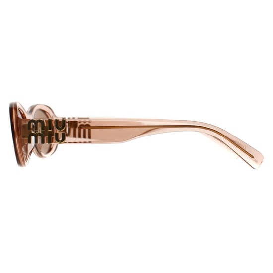 Miu Miu Oval Womens Noisette Transparente Rosa Marrón MU06ZS - Image 3