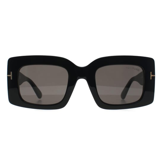 Tom Ford Cuadrado Mujer Gris Negro Brillante con Espejo Claro Brigitta FT1188 - Image 1