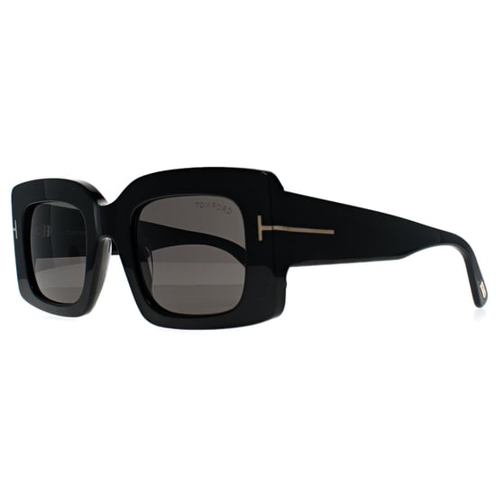 Tom Ford Cuadrado Mujer Gris Negro Brillante con Espejo Claro Brigitta FT1188 - Image 2
