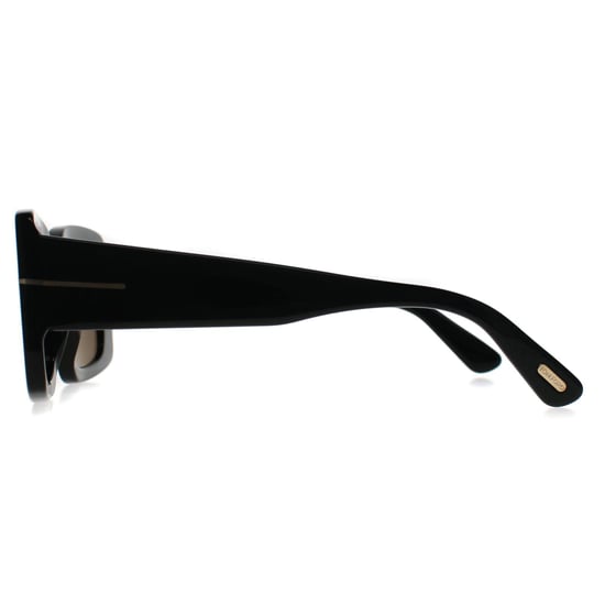 Tom Ford Cuadrado Mujer Gris Negro Brillante con Espejo Claro Brigitta FT1188 - Image 3