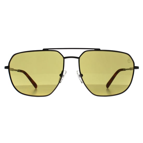 Timberland Aviator Hombre Brillante Oscuro Nickeltin Marrón Polarizado TB00009 Gafas de sol - Image 1