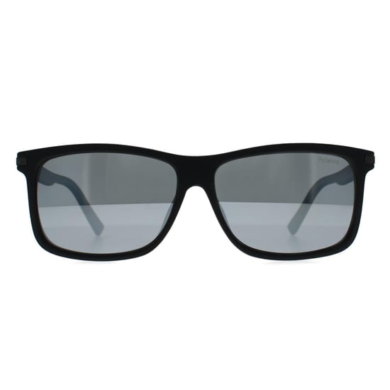 Polaroid Rectangle Mens Black Grey Silver Mirror Polarized PLD 2075/S/X - Image 1