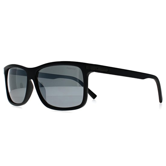 Polaroid Rectangle Mens Black Grey Silver Mirror Polarized PLD 2075/S/X - Image 2