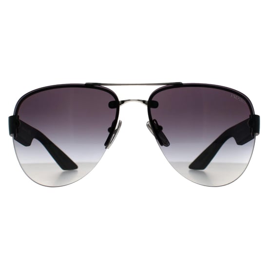 Prada Sport Aviator Hombre Plata Gris Gradiente PS55YS - Image 1