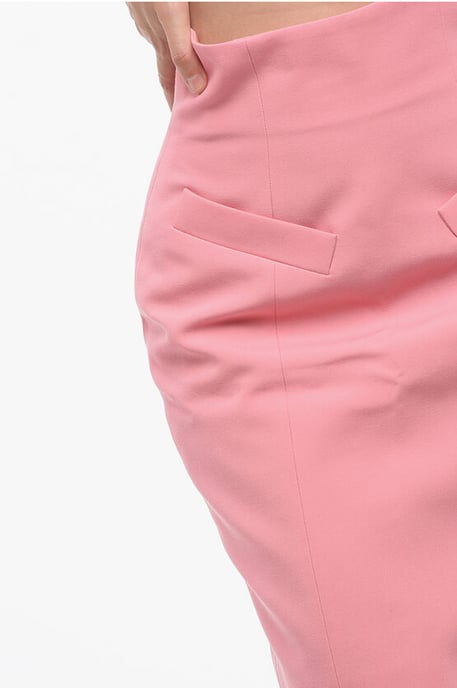 Falda lápiz de cintura alta en color rosa - Image 3