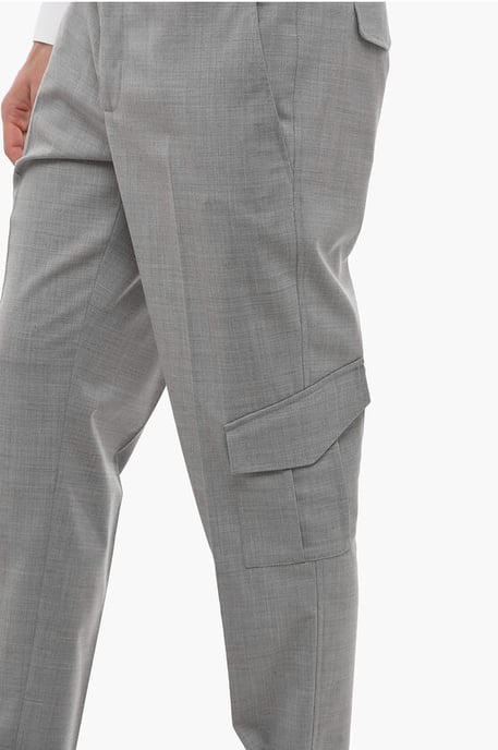 Pantalones cargo NATE de corte ajustado en gris - Image 3