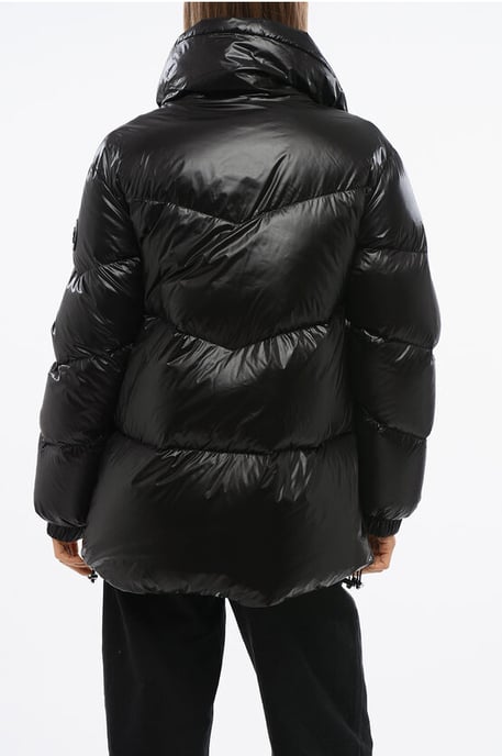 Chaqueta acolchada de plumas ALIQUIPPA con cierre oculto en negro - Image 2