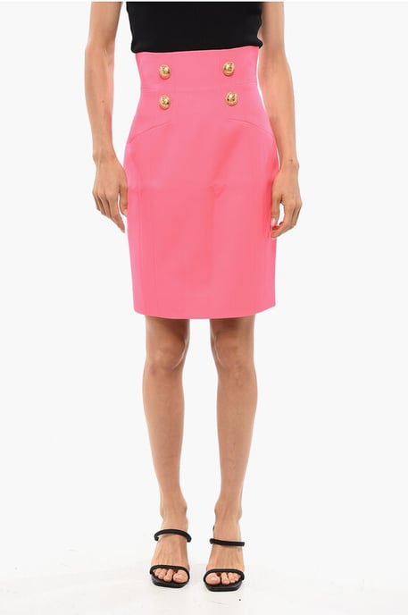 Longuette de lana con diseño cruzado en color rosa - Image 1