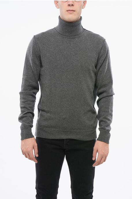 Suéter de cuello alto de cachemira gris MM4 MM14 - Image 1