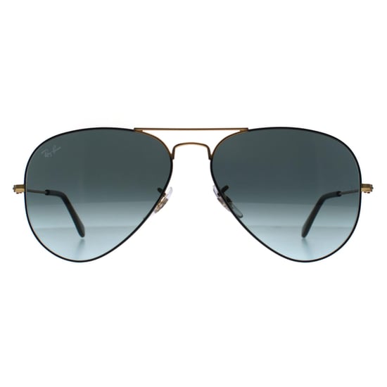 Ray-Ban Aviator Unisex Negro Pulido Sobre Arista Azul Vintage Gradiente Negro Aviator 3025 - Image 1