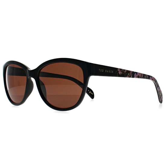 Ted Baker Cat Eye Womens Gloss Negro Flores Marrón TB1605 Amie - Image 2