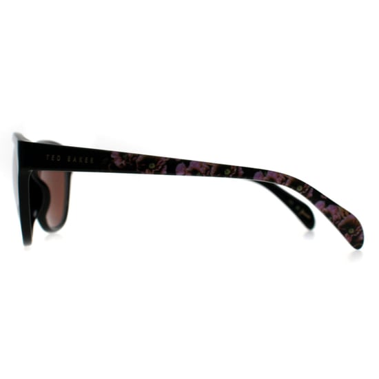 Ted Baker Cat Eye Womens Gloss Negro Flores Marrón TB1605 Amie - Image 3