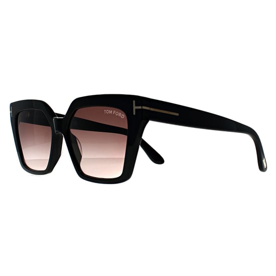 Tom Ford Cat Eye Mujer Negro Púrpura Marrón Brillante Gradiente Winona FT1030 - Image 2