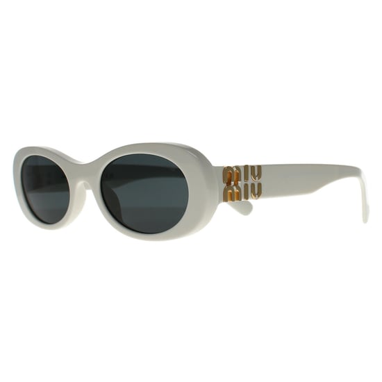 Miu Miu Oval Womens Blanco Marfil Gris Oscuro MU06ZS - Image 2