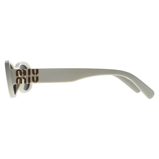 Miu Miu Oval Womens Blanco Marfil Gris Oscuro MU06ZS - Image 3