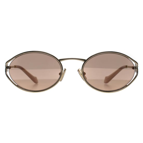 Miu Miu Oval Womens Oro Pálido Rosa Espejo MU52YS - Image 1