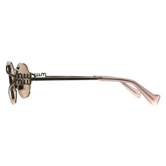 Miu Miu Oval Womens Oro Pálido Rosa Espejo MU52YS - Image 3