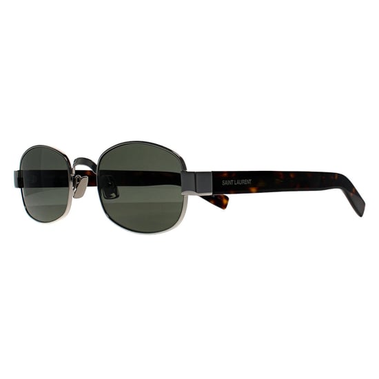 Saint Laurent Ovalado Unisex Plata Habana Gris SL 706 - Image 2