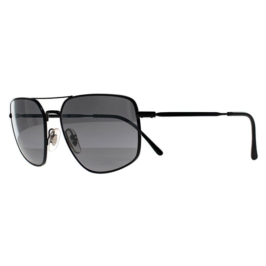 Ray-Ban Rectangle Unisex Negro Pulido Plata Polarizado RB3666 - Image 2