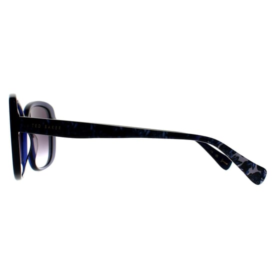 Ted Baker Cuadrado Womens Cristal Brillante Azul Marino Gris Gradiente TB1740 Penelope - Image 3