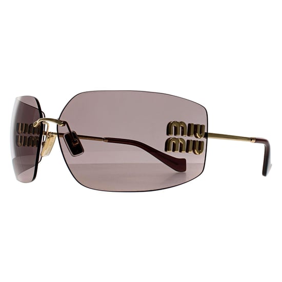 Miu Miu Rimless Womens Gold Light Purple Brown MU54YS - Image 2