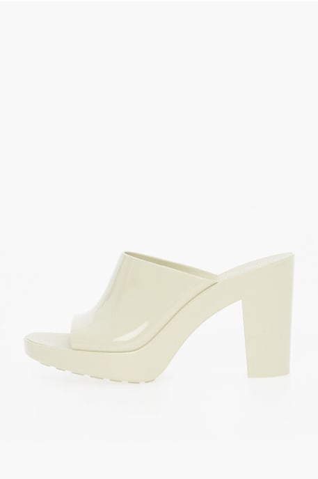 Sandalias de tacón GLEAM de goma de 10 cm en color blanco - Image 3
