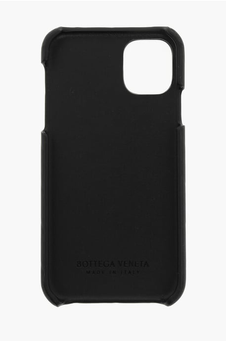 Funda de piel Intreccio para iPhone 11 en color negro - Image 3