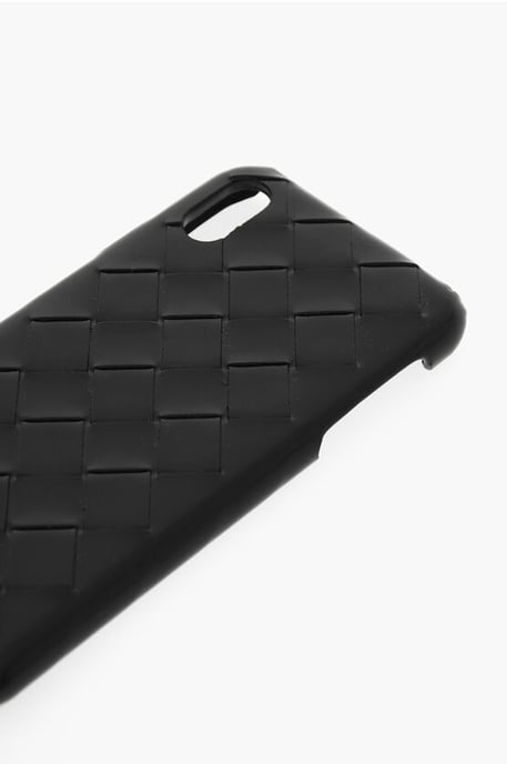 Funda de piel tejida para iPhone XS MAX en color negro - Image 2