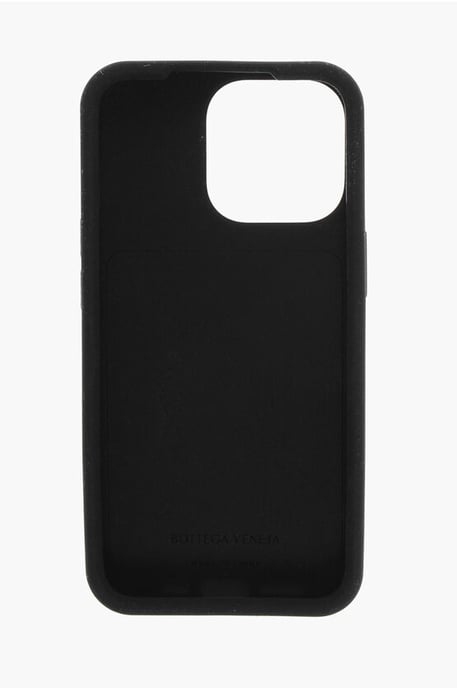Funda trenzada para iPhone 13 Pro con tarjetero externo en negro - Image 3