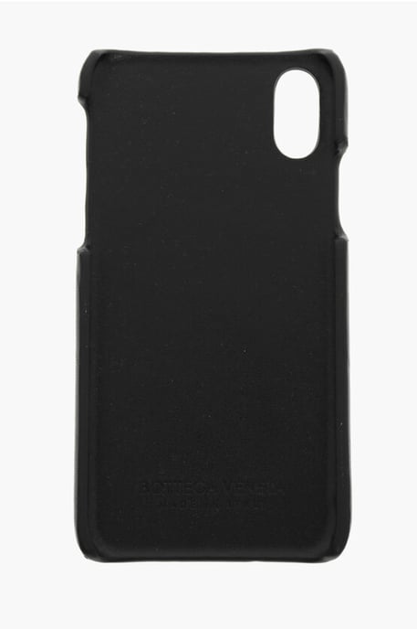 Funda Intreccio de piel suave para iPhone Xs en color negro - Image 3