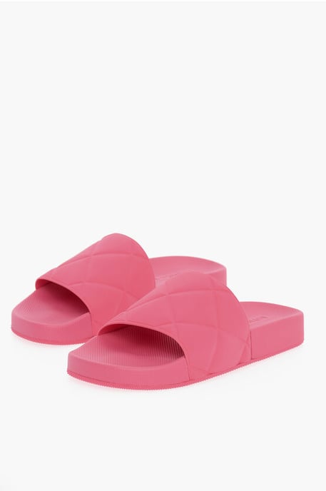 Sandalias de goma mate con motivo Intreccio en color rosa - Image 1