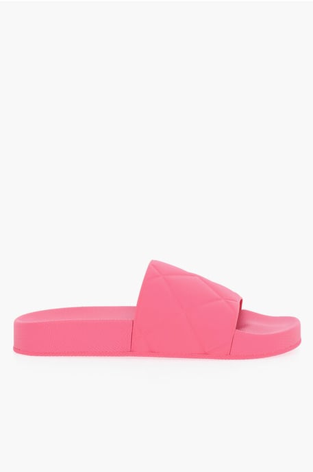 Sandalias de goma mate con motivo Intreccio en color rosa - Image 3