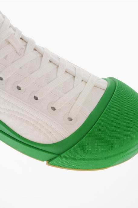 Zapatillas altas de lona VULCAN con puntera de goma en blanco - Image 4