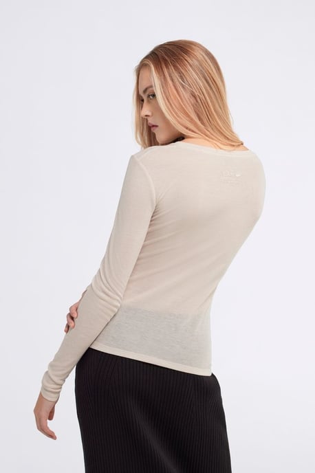 Camiseta de manga larga HANIKE W.M/L beige para mujer - Image 4
