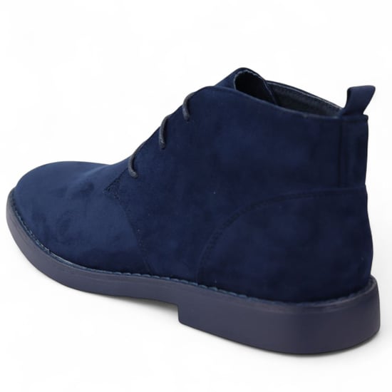 Botas chukka de ante estilo desértico de primera calidad para hombre en color azul marino - Image 5