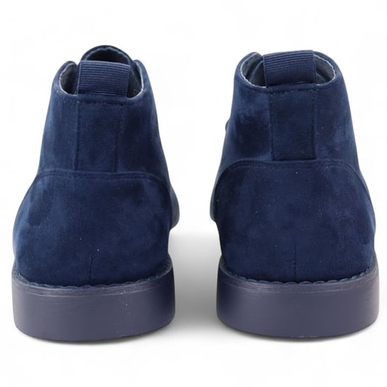 Botas chukka de ante estilo desértico de primera calidad para hombre en color azul marino - Image 6